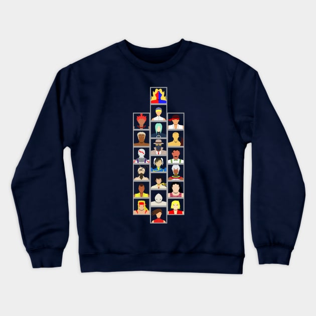 Select Your Character-3rd Strike w/ Gill Crewneck Sweatshirt by MagicFlounder